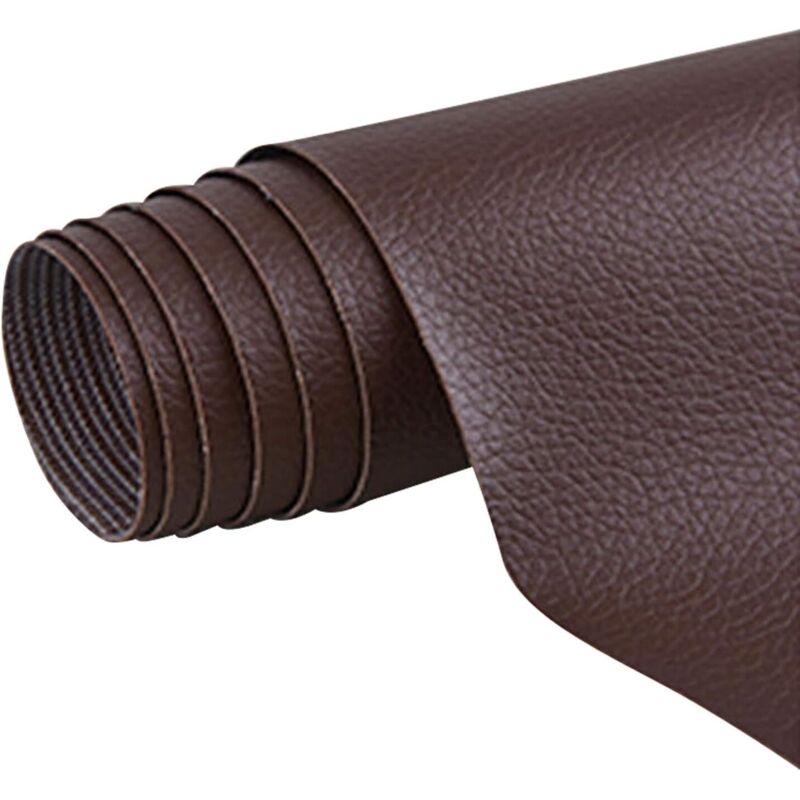 Reparaturflicken Aus Pu-leder, 35 X 137 Cm – Selbstklebend Für Sofas, Autositze, Jacken Und Taschen – Farbe: Braun – Main 35 X