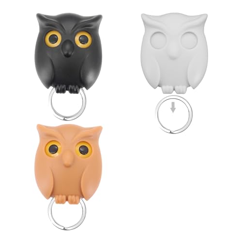 Set Mit 3 Wandschlüsselhaltern, Schlüsselclips, Selbstklebenden Schlüsselhaken, Magnetischen Eulen-schlüsselhaltern Zum Aufhängen Von Schlüsseln Zu Hause Oder Im Büro
