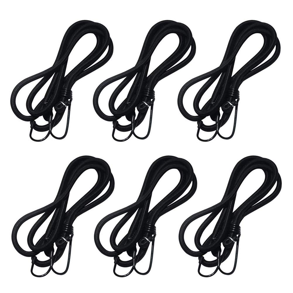 Set Mit 6 Elastischen Bungee-seilen, Universal-bungee-seile Mit Haken, Gummi-bungee-seile, 8 Mm Durchmesser Verlängerungskabel