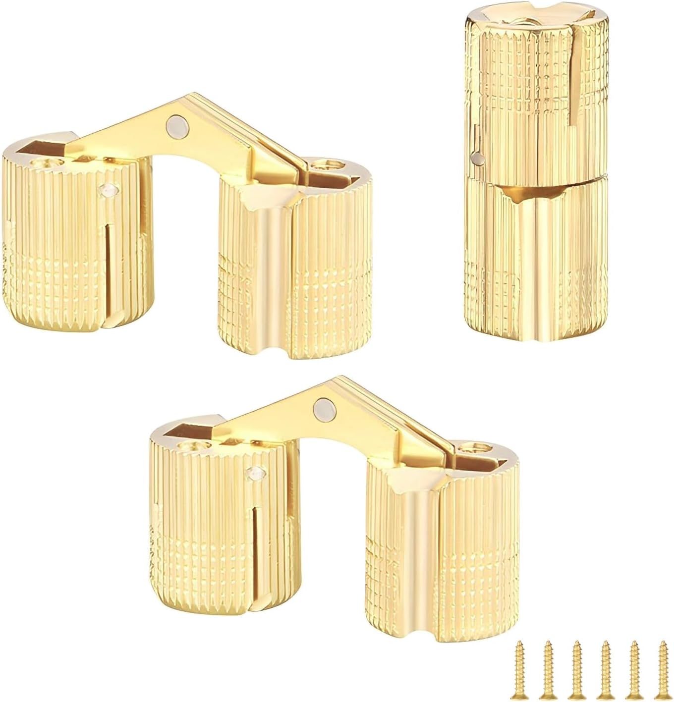 3 Stück Zylindrische Scharniere, Unsichtbare Messingscharniere, 180° Öffnungswinkel, Scharniere Für Schmuckkästchen, Geschenkboxen, 12 Mm