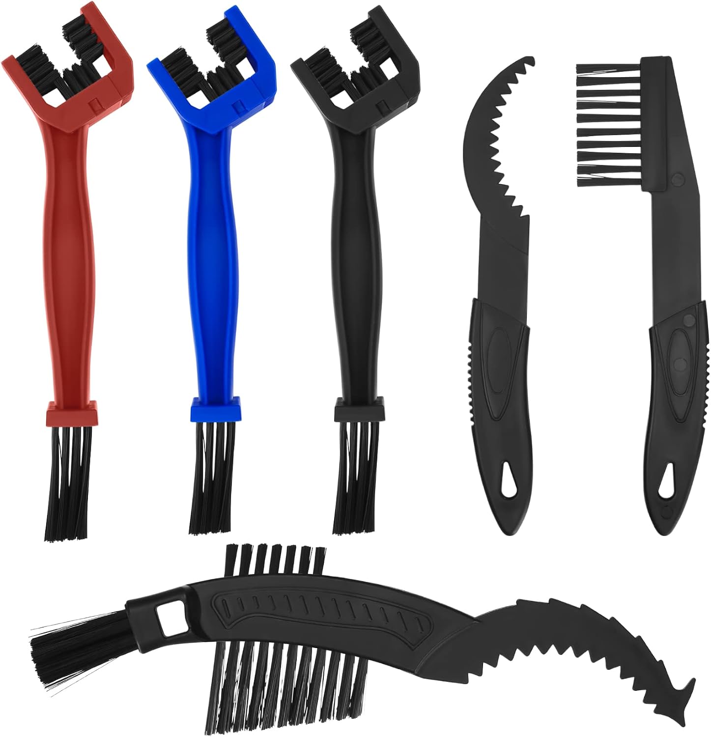 6-teiliges Motorrad-/fahrradketten-reinigungsbürsten-set, Reinigungsbürsten-werkzeuge Für Mountainbike- Und Motorradketten