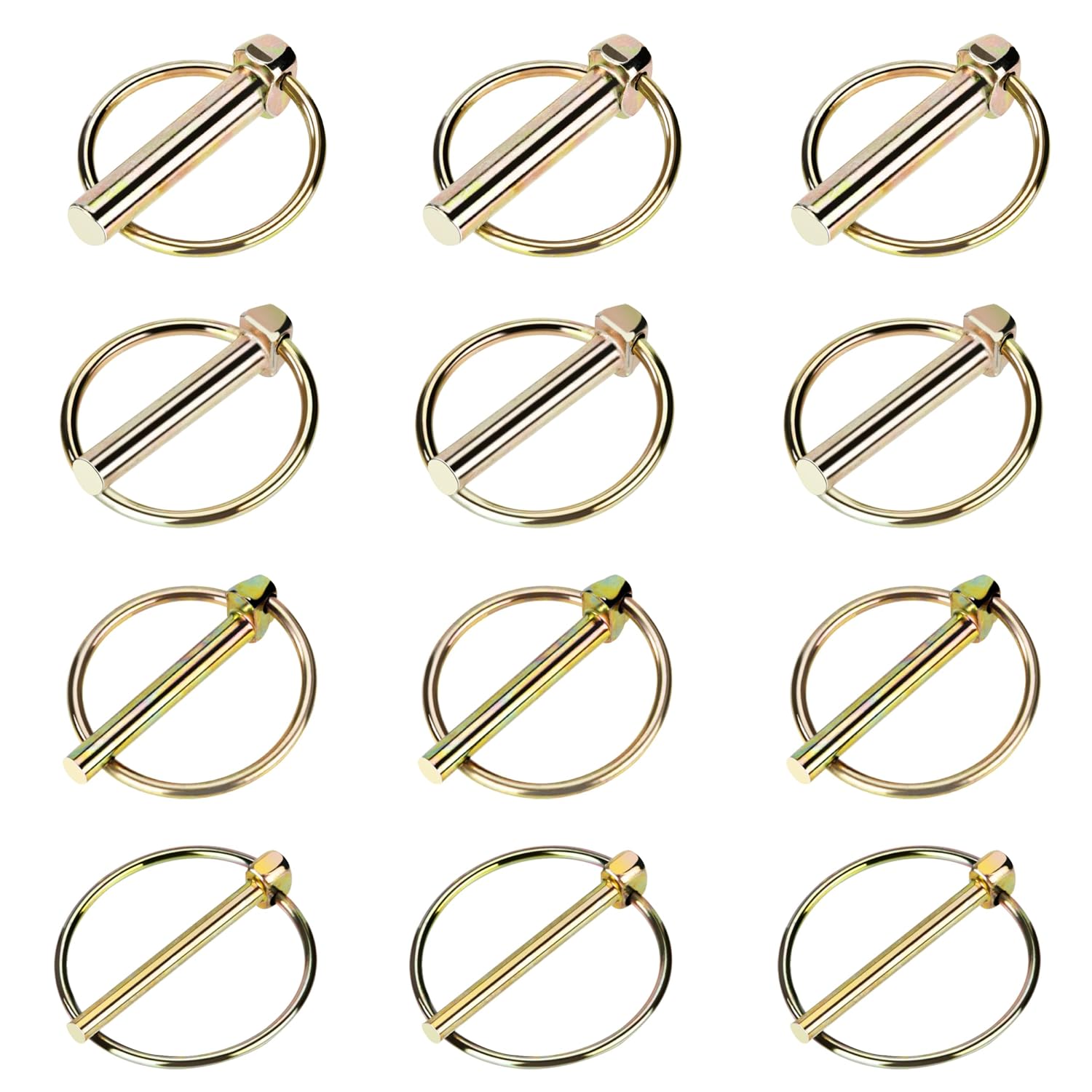 Rundclip-stifte, Sicherungsstifte Mit Ring, Sicherheitsstifte Für Anhänger, Traktoren, Landwirtschaftliche Fahrzeuge, M4,5, M6, M8, M10, 12 Stück