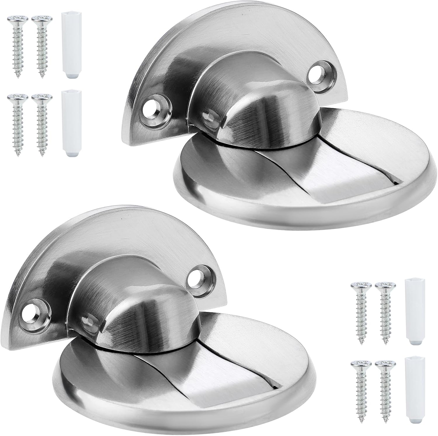 Set Mit 2 Magnetischen Türstoppern Aus Zinklegierung Inklusive Befestigungsschrauben