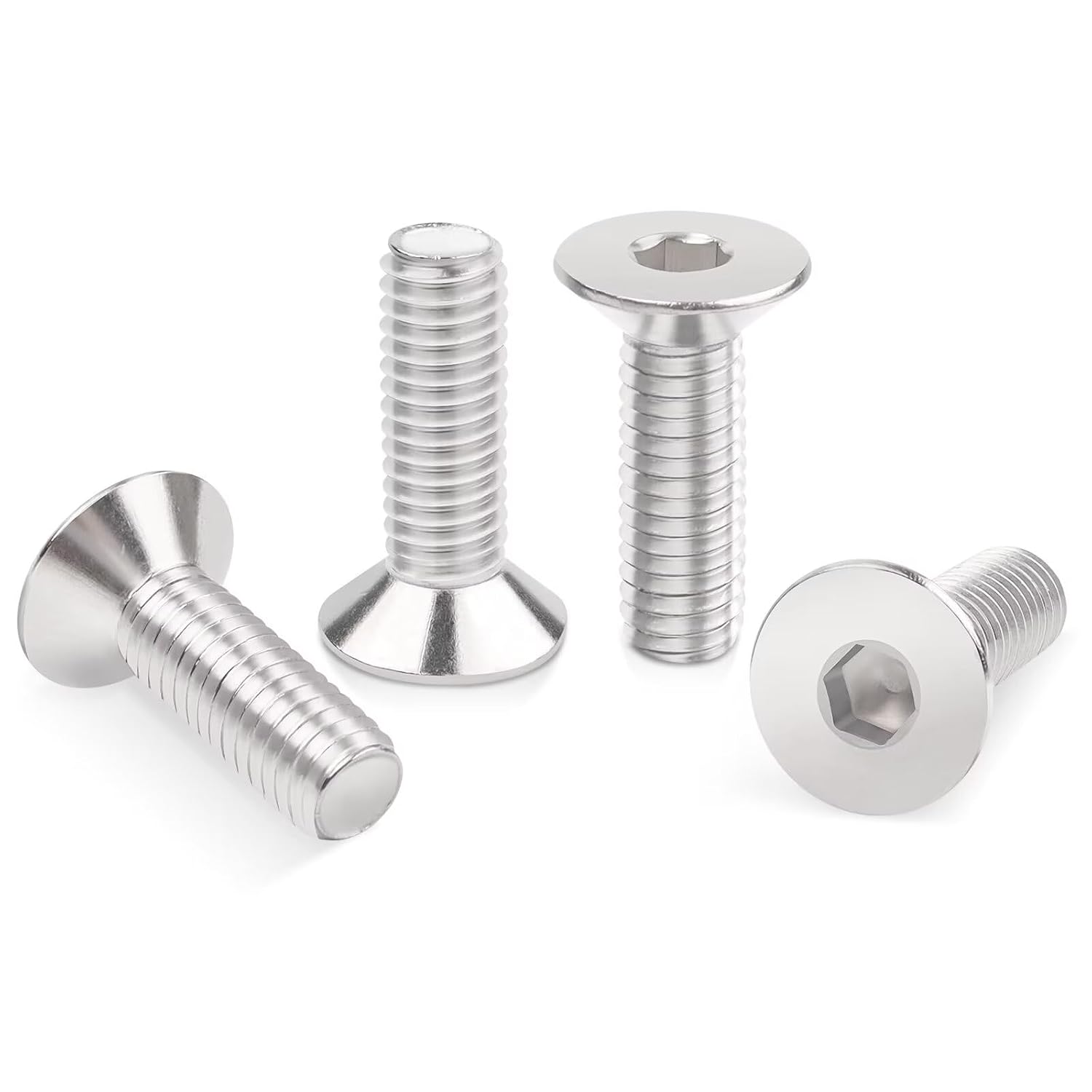 100 Stück M3x25 Mm Senkkopfschrauben Mit Innensechskant, Edelstahl, Din 7991/iso 10642, Sechskant A2 V2a, Metrisches Zylindergewinde Mit Innensechskantaufnahme