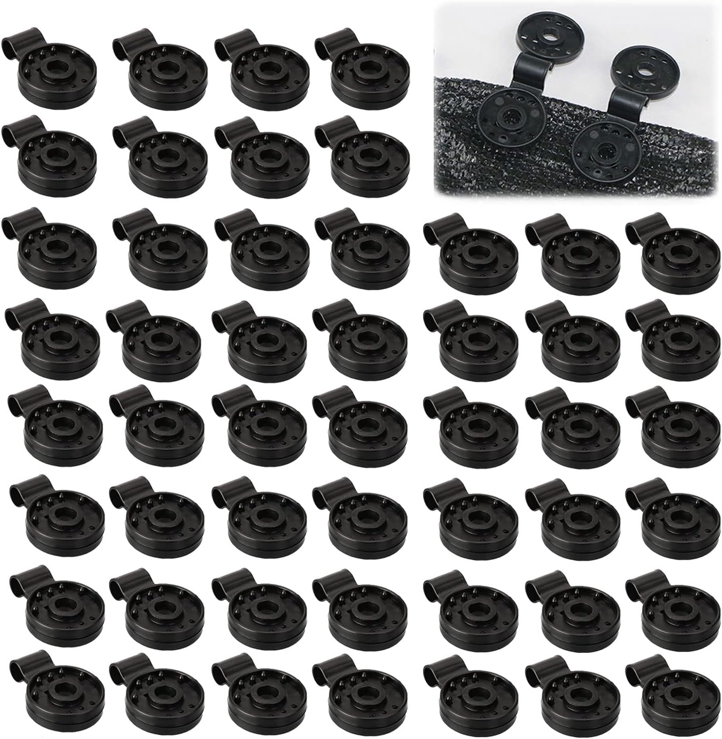 Packung Mit 100 Kunststoffclips Für Schattierungsnetze, Spezialclips Mit Ösen, Für Schattierungsnetze, Gartennetze, Für Schwimmbäder, Gartenpflanzen Und Rasenbeschattung