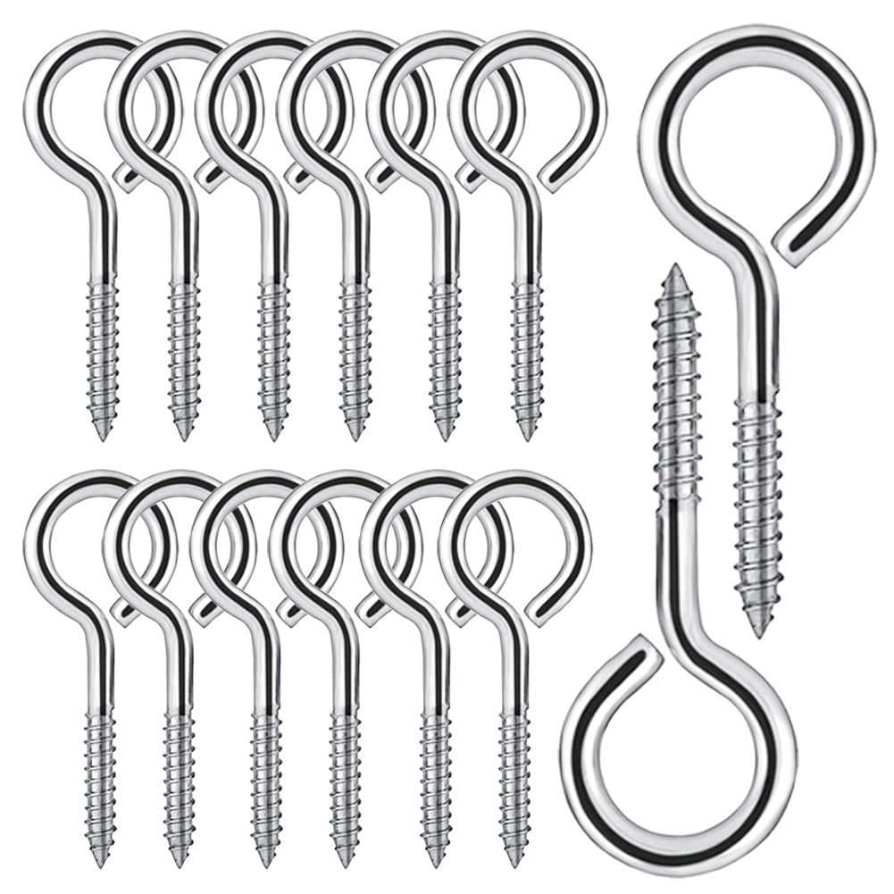20 Stück M5-einschraub-ösenschrauben Aus Edelstahl 304, Selbstschneidende Runde Ösenschrauben, Ringschrauben, Ösenhaken, Ösenbolzen, Schraubhaken, 65 Mm