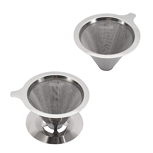 Kaffeefilter, Kaffeefilterhalter, Trichter, Doppelwandiger Filter Aus Edelstahl 304, Wiederverwendbarer, Kippbarer Kaffeefilter, Kaffeefilter Für Camping Und Reisen