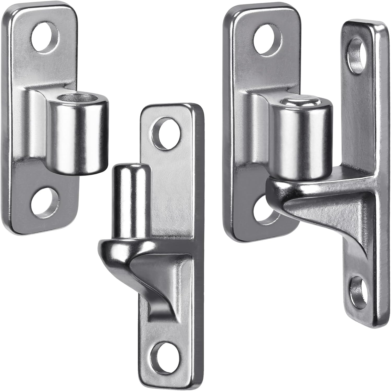 Set Aus 2 Robusten, Nicht Geschweißten Torbändern Aus Edelstahl 304, Passende Scharniere (männlich Und Weiblich) Für Holzzäune Und Hoftore, Tragkraft 272,2 Kg