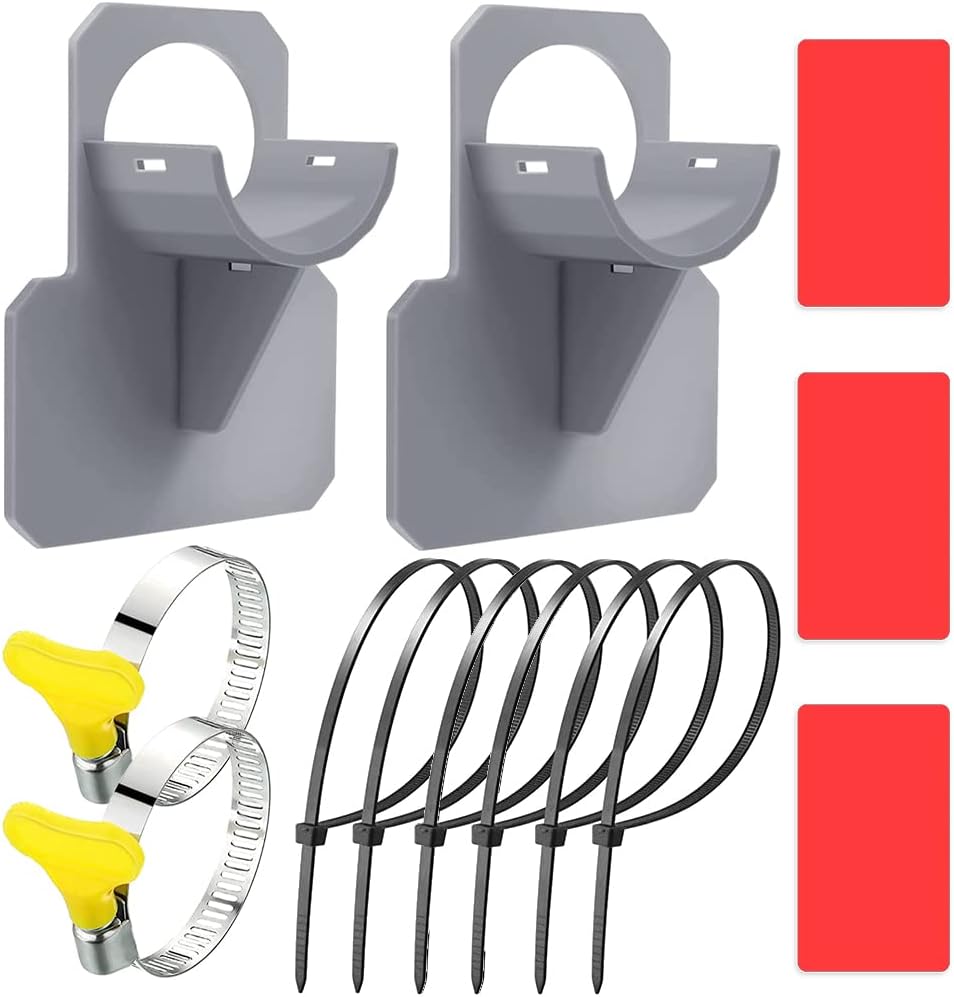 2 Poolschlauchhalterungen, Poolschlauchhalter, Kunststoff-verdrehschutz, Reißfest, Zugfest, Für Poolschläuche Bis 38 Mm Durchmesser