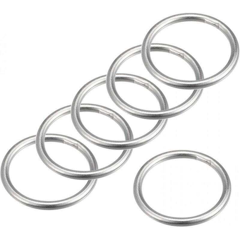 Geschweißte Rundringe Aus Edelstahl 304, 25 Mm Innendurchmesser, 3 Mm Wandstärke, 6 Stück