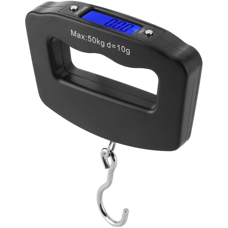 Digitale Angelwaage, Gepäckwaage 50 Kg (110 Lb), Elektronische Digitalwaage, Tragbarer Aufhängehaken/großes Hintergrundbeleuchtetes Lcd-display/für Küche, Angeln, Lebensmittel, Versand