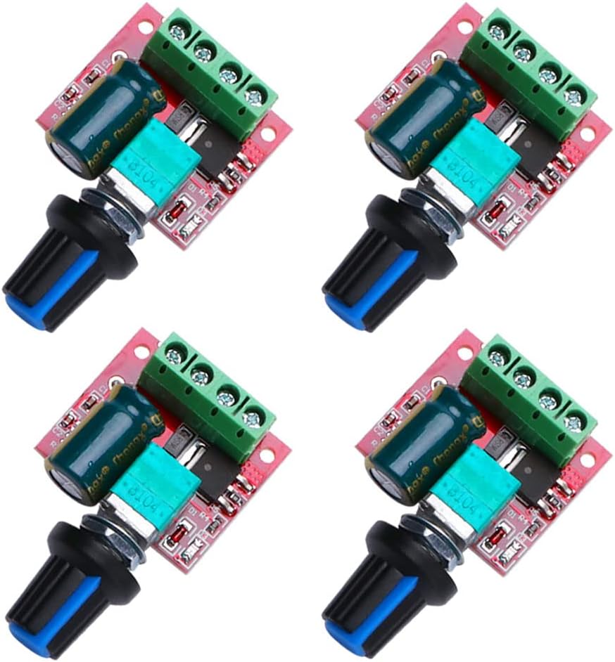 4 Stück Dc 5v-35v 5a 90w Pwm Motor-drehzahlregler Mit Einstellbarem Steuerschalter