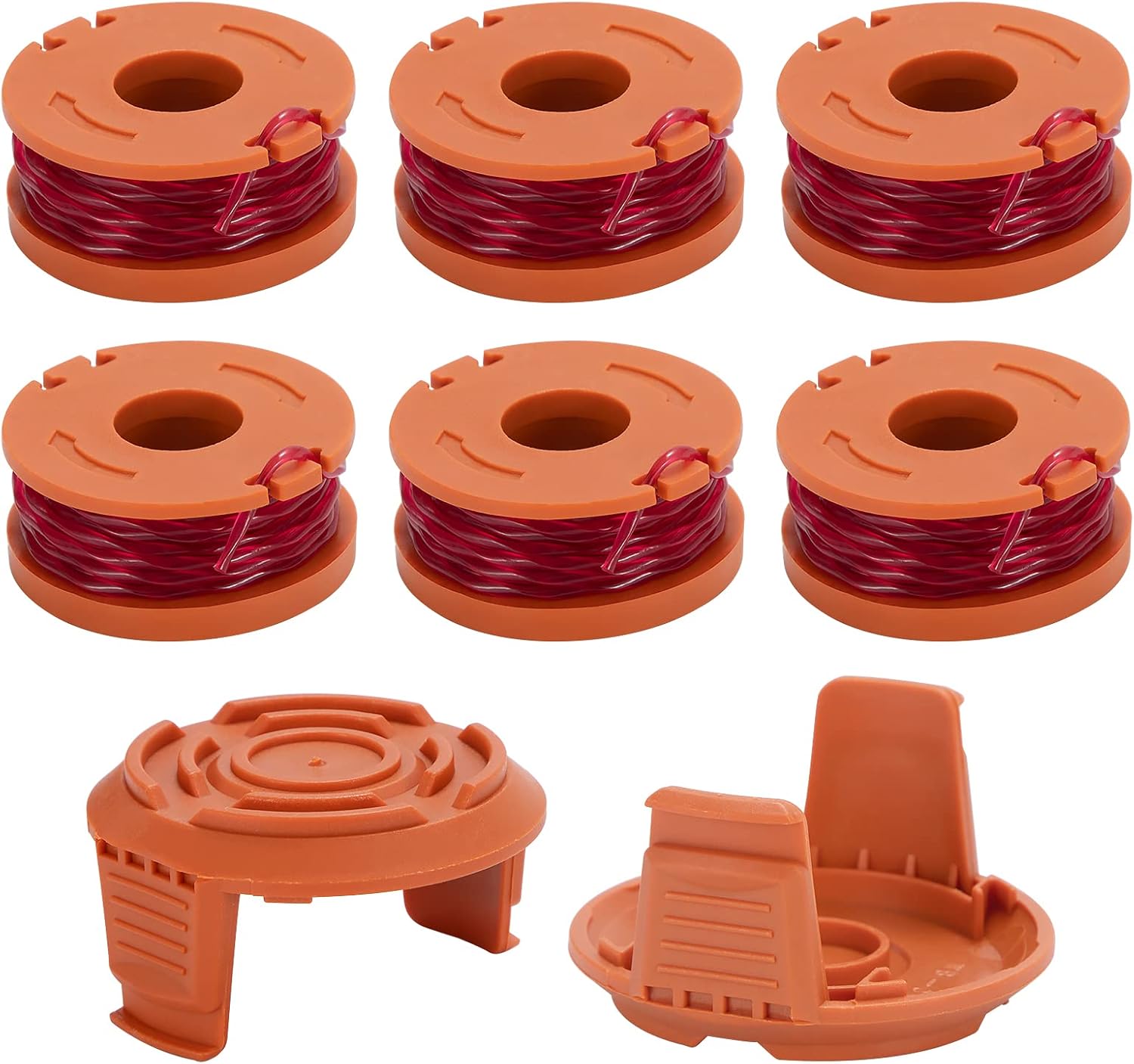 Trimmerfadenspule Für Wa0010 Trimmer, Ersatz-trimmerfaden 3,05 M X 1,65 Mm, 6 Spulen Trimmerfaden Und 2 Endkappen