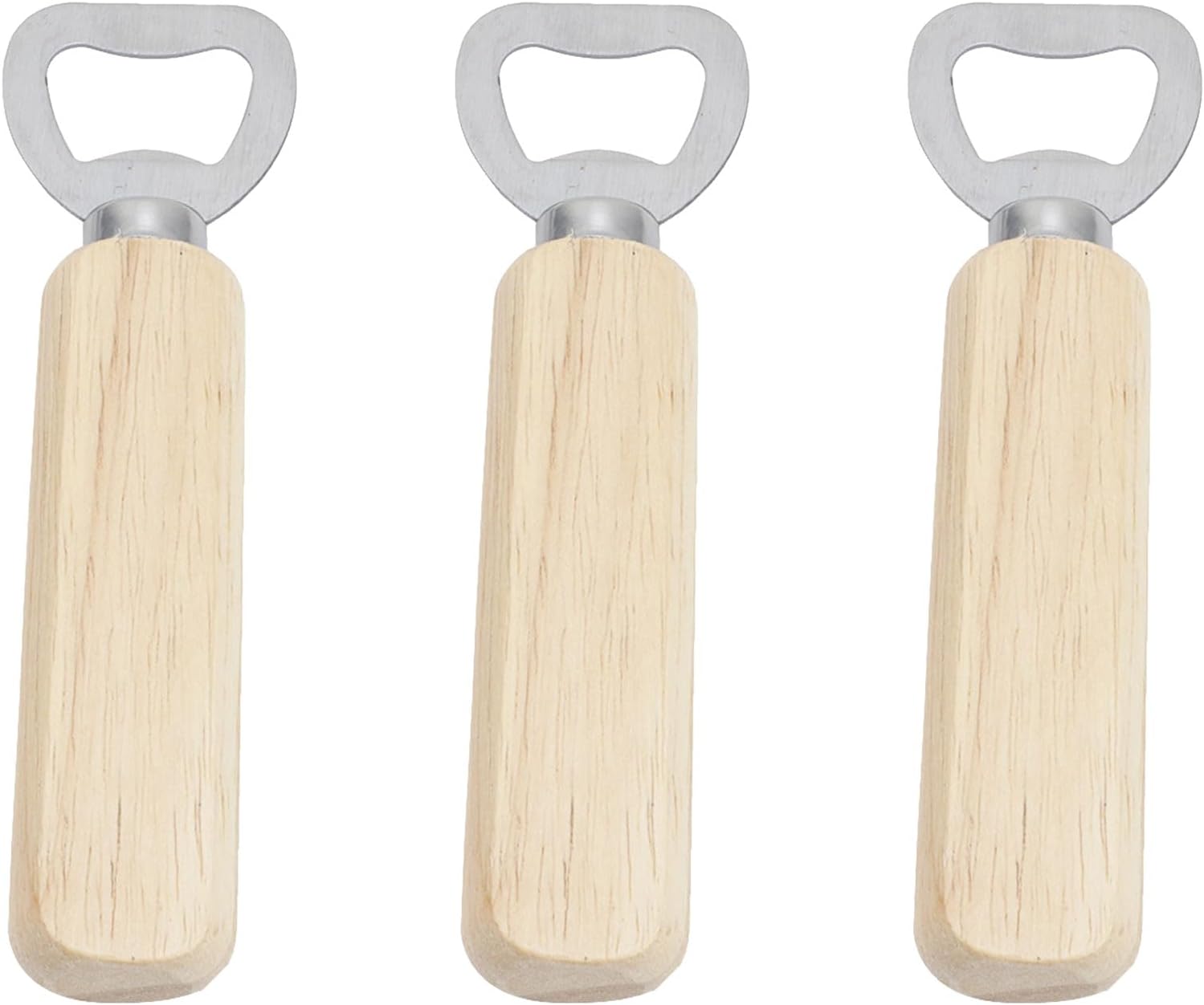 3er-set Flaschenöffner – Naturholz – Für Zuhause, Kneipe, Outdoor, Männer – Holzfarbe – 3 Stück