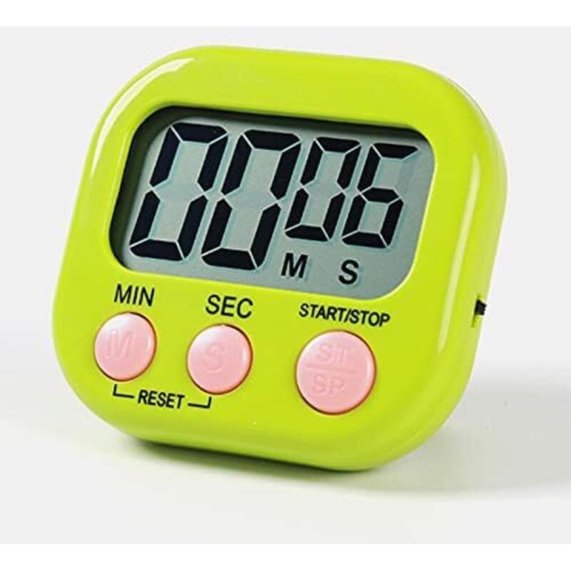 Magnetischer Küchentimer Mit Großem Lcd-bildschirm, Timer Zum Kochen, Lernen, Leistungsstarker Alarm Und Countdown-timer (grün)