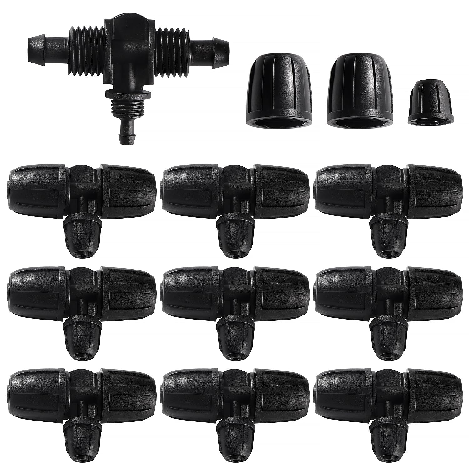 10 Stück T-stück-rohrverbinder Mit Widerhaken, 3-wege-bewässerungsschlauchverbinder Für Schläuche Von 8/12 Mm Auf 4/7 Mm, 3-wege-tropfbewässerungsverbinder Für Garten Und Rasen