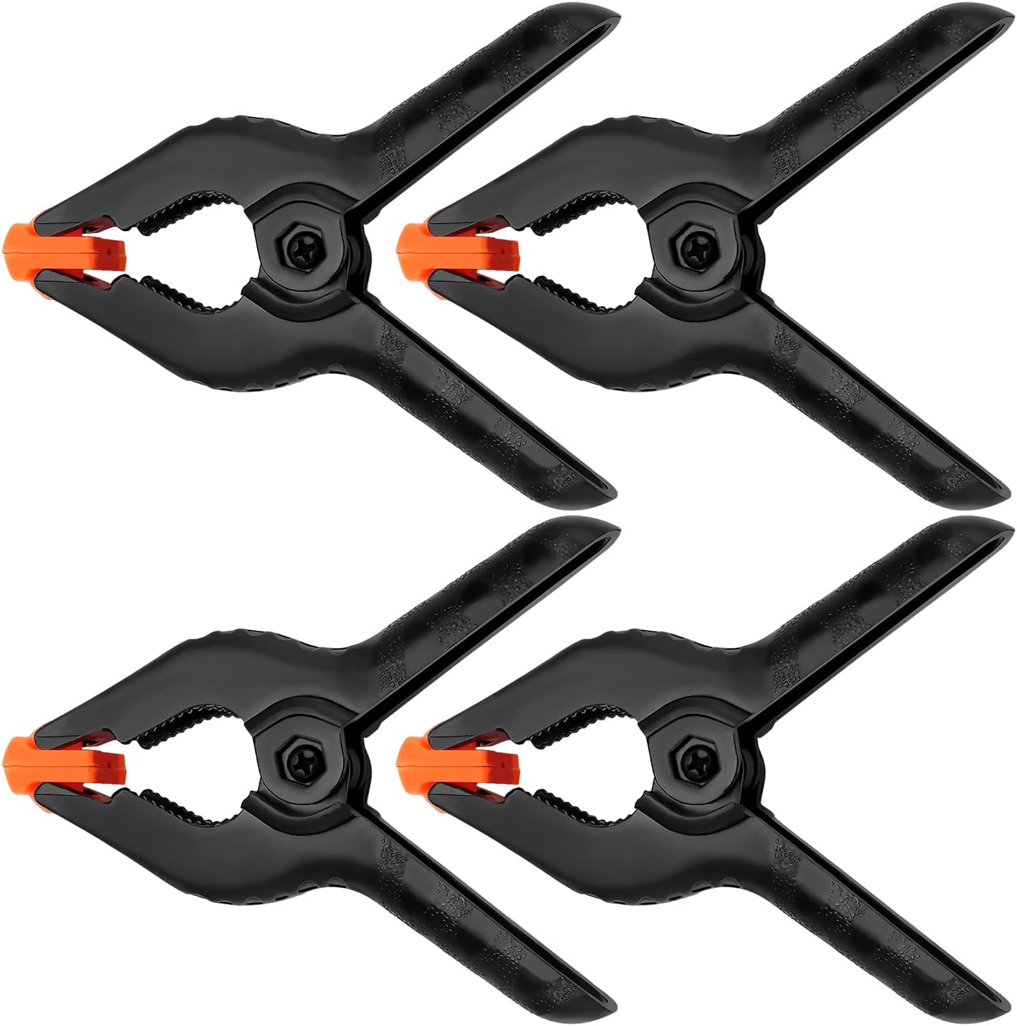4er-set 4-zoll-federclips Aus Schwarzem Kunststoff Und Nylon Für Diy-projekte, Fotostudios Und Fotohintergründe