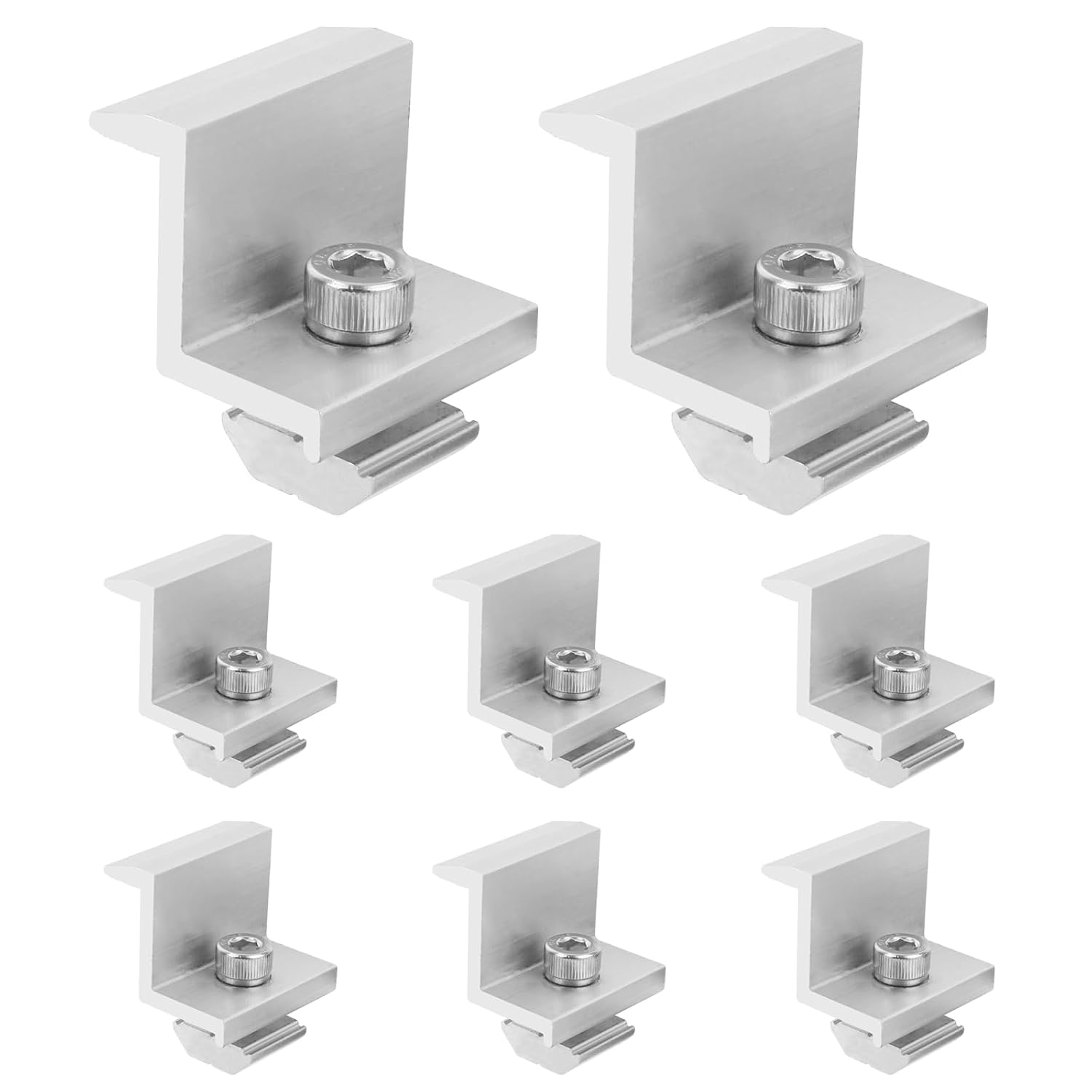Set Mit 8 Solarmodulhalterungen, 30-mm-solarendklemmen, Aluminium-solarmodulhalterungen, Solarmodulbefestigungen, Pv-klemmen, Z-modulen, Halterungen Für Dächer, Wände, Boote.
