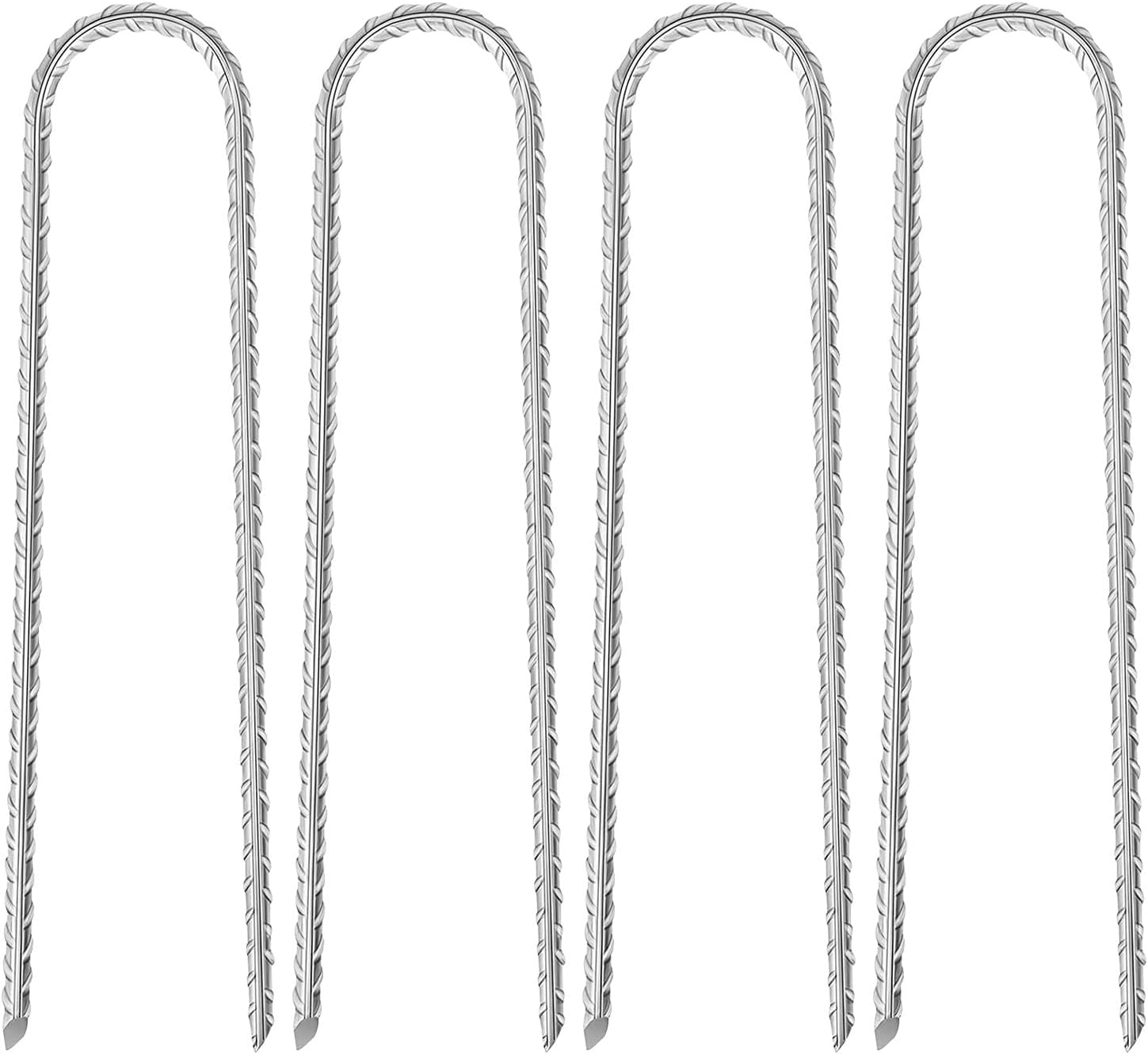 Befestigungspfähle, 4 Stück 27 Cm Befestigungspflöcke, 8 Mm Befestigungspfähle, Unkrautvlies-klammern, Gartenpfähle Geeignet Zur Befestigung Von Schaukeln, Zelten, Zäunen