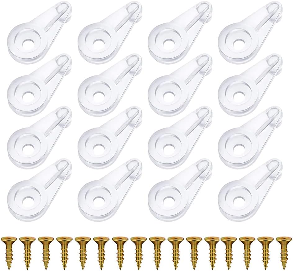 80 Stück Glasclips, Halteklammern, Clips Mit Goldenen Schrauben, Transparente Zubehörclips, Für 4 Mm Dicke Glasrahmen-möbelclips
