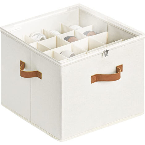 Verstellbarer Schuh-organizer Für Den Kleiderschrank, Platzsparende Schuhaufbewahrungsbox Aus Stoff Mit Transparentem Deckel, Faltbare Schuhbox Mit 3 Griffen, Geeignet Für 8-16 Paar Schuhe