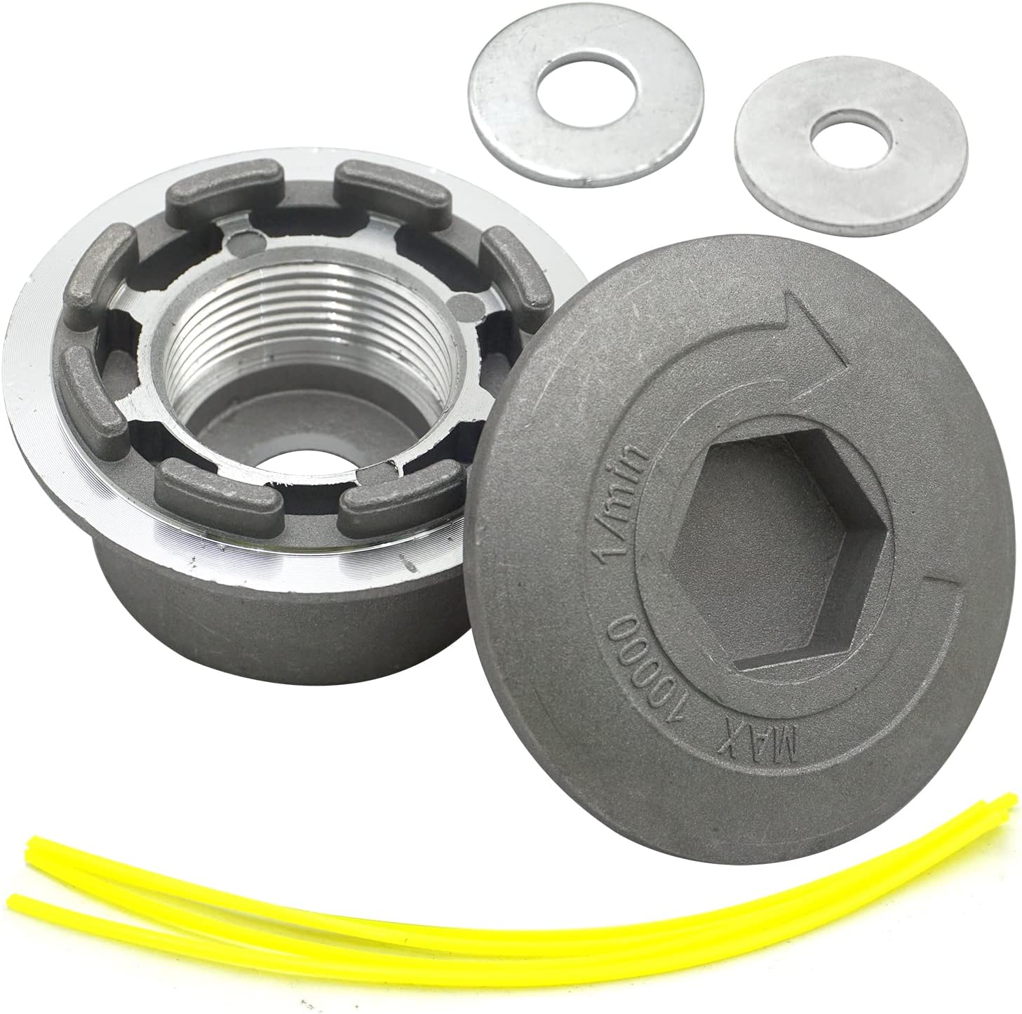 Universeller Ersatz-rasentrimmerkopf Aus Aluminium, Spulenkopf Für Garten, Rasen Und Terrasse, M17 M10 M8