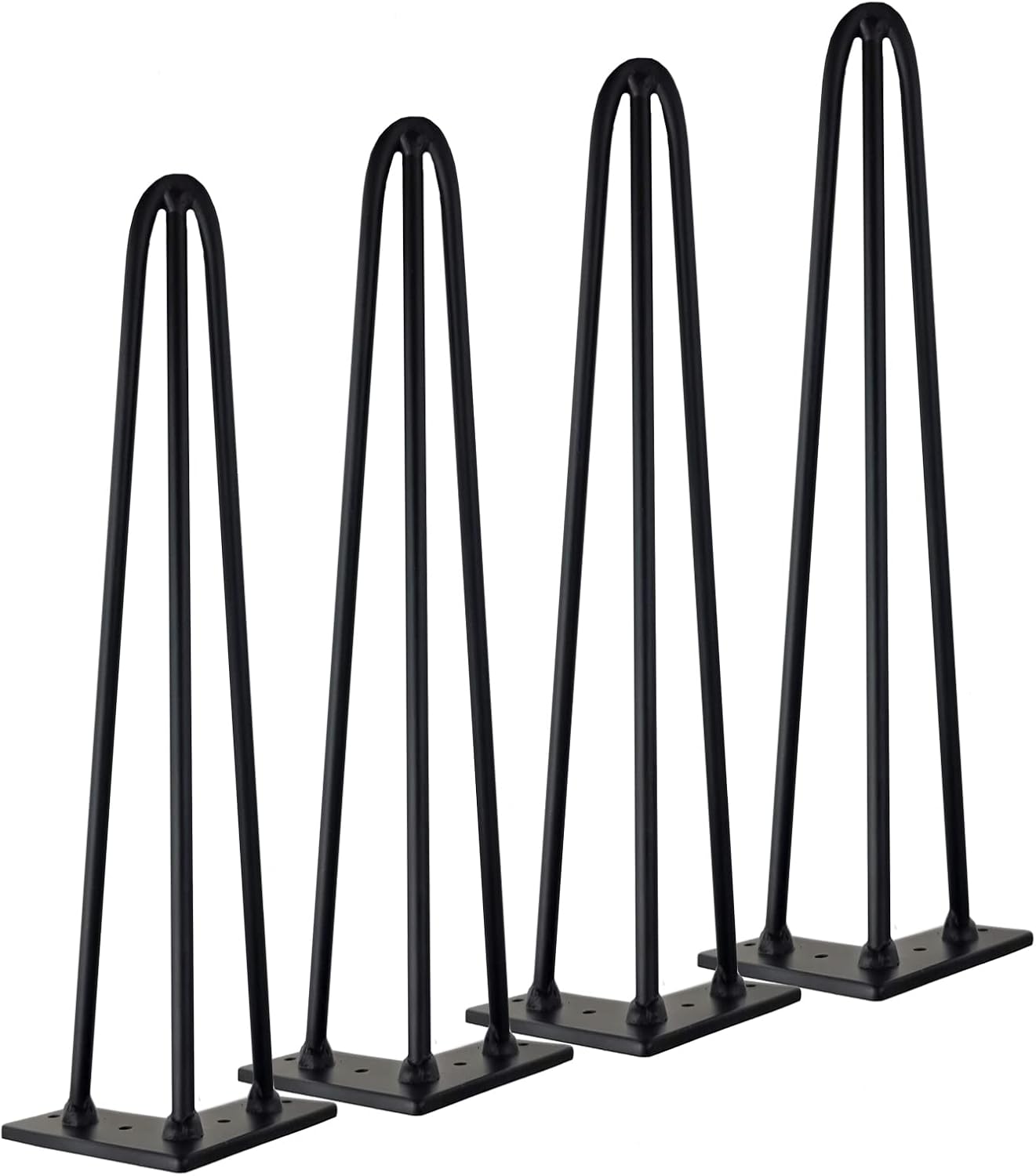 [verbessertes Set Aus 4 Haarnadel-tischbeinen, 30 Cm Lange Diy-metallbeine, Drei Eisenstangen, Stabiler, Mit Schrauben Und Bodenschonern]