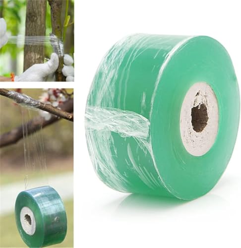 Lfdhcn Biologisch Abbaubares Stretch-veredelungsband Für Pflanzen Und Obstbäume, Grün, 3 Cm X 100 M