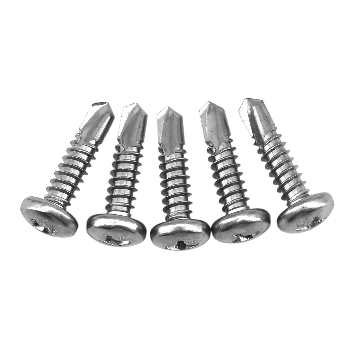 Packung Mit 30 Selbstbohrenden Zylinderkopfschrauben M6,3 X 19 Mm, Maschinenschrauben Mit Kreuzschlitzkopf Aus Edelstahl 304