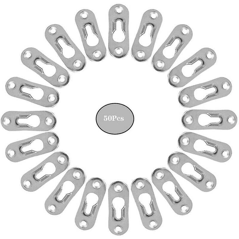 Metallene Schlüssellochaufhänger – 50er-pack – Unsichtbare Befestigung Für Rahmen Und Spiegel – Abmessungen: 43 Mm X 16 Mm
