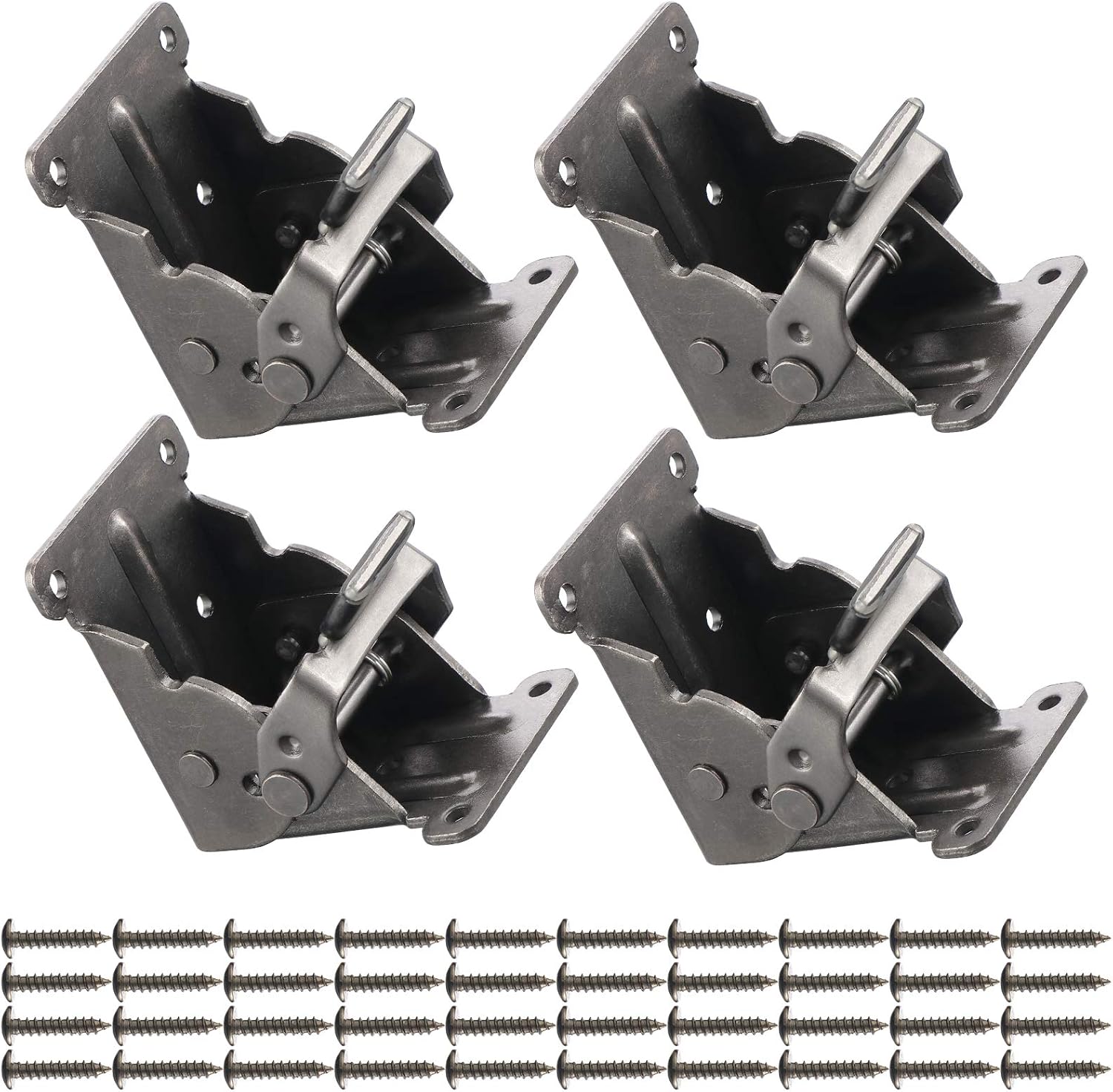 Set Mit 4 Klappbaren Tischbeinhalterungen Inklusive Schrauben, Klappbaren Stützhalterungen, Klappscharnieren, Selbstverriegelnder, Ausziehbarer Klappregalhalterung Und Werkbankstütze