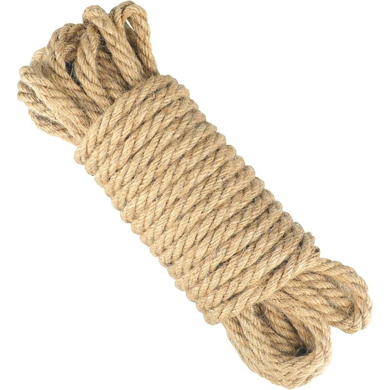 8 Mm Juteseil, Starkes Hanfseil, Bindfaden Für Heimwerker- Und Gartendekorationsarbeiten (10 Meter)