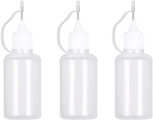 Heynan 30ml Flasche Zur Dosierung Von Klebstoff Oder Öl Mit Nadelspitze (3er-pack)