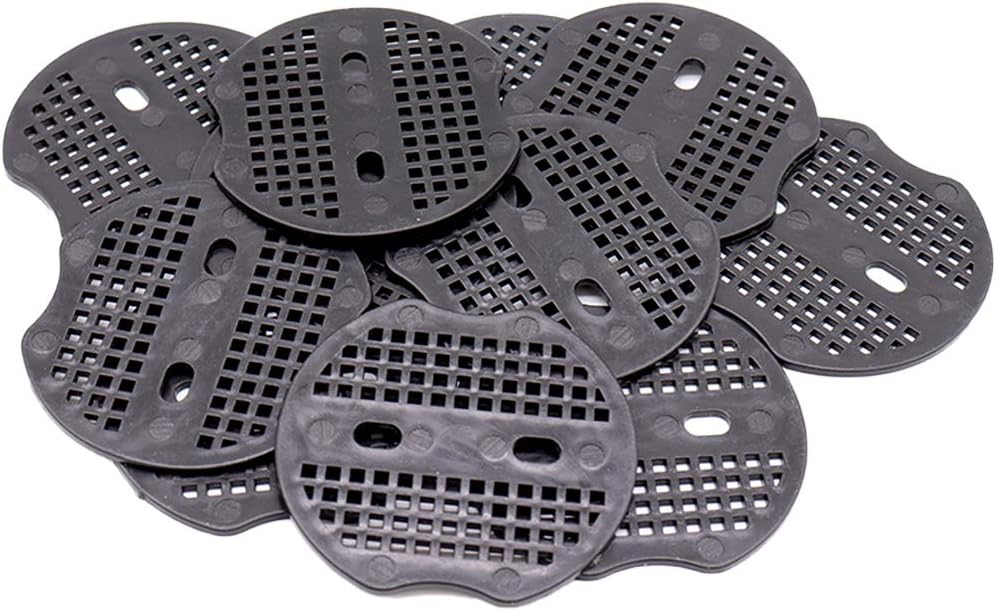 100 Stück Befestigungselemente – 6,8 X 6 Cm Für Stahlbefestigungspfähle Zur Sicherung Von Unkrautvlies Und Bodenplanen (schwarz)