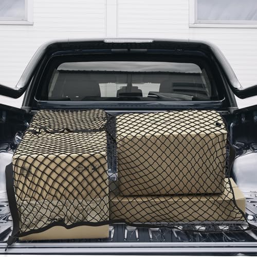 Hochelastisches Gepäcknetz, Erweiterbar Von 120 X 120 Cm Bis 210 X 210 Cm, Autogepäcknetz Mit Haken, Ideal Für Leichte Ladungen
