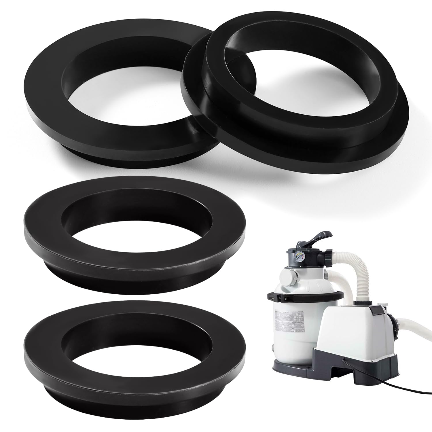 4 Stück 11412 L-förmige O-ringe Für Poolpumpen, Passend Für Intex 26323ca, 26323eh, 26331ca, 26331eh Und 26337eh
