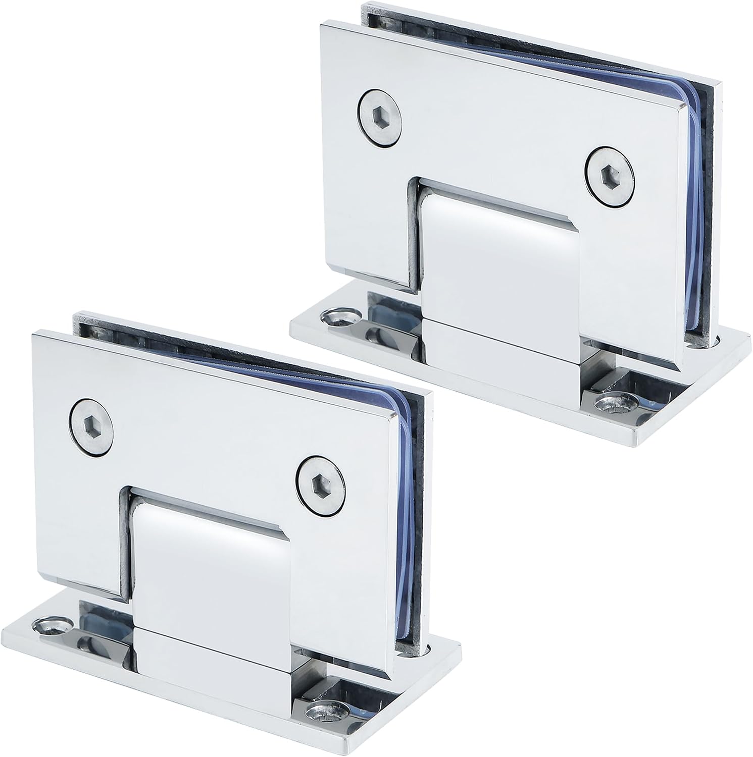 2-teiliges Türklemmscharnier, 90°-klappscharnier Für Wandanschlüsse, Geeignet Für 8 Bis 12 Mm, Edelstahl, Poliertes Chromfinish, Ebl5500-c-2p