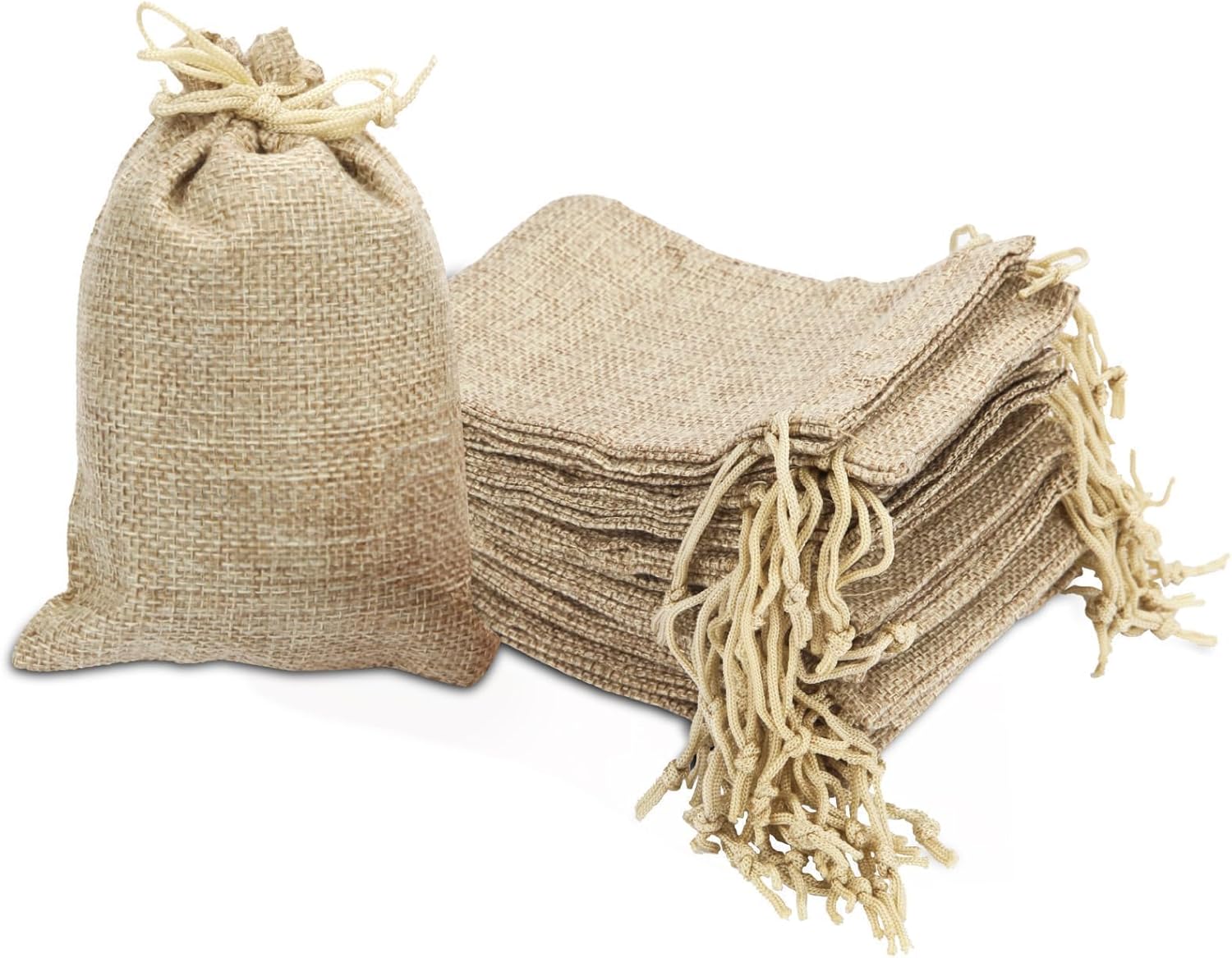 Stoffbeutel Mit Kordelzug, 7 X 9 Cm, Jutebeutel, 30 Stück, Geschenktüten Mit Kordelzug, Wiederverwendbare Jutebeutel, Ideal Zur Aufbewahrung Von Schmuck, Als Gastgeschenke Für Hochzeiten, Für Diy-part