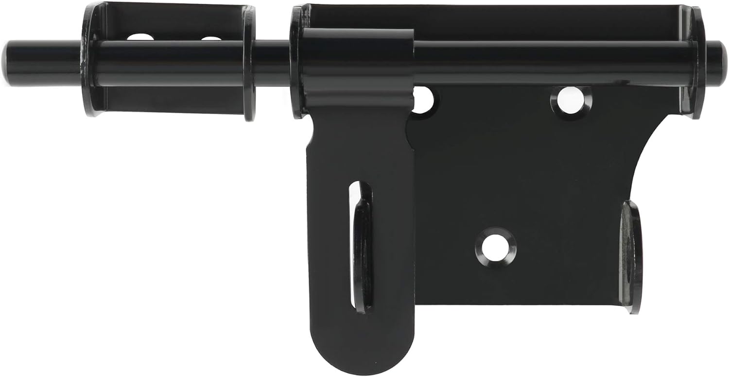 Außentürschloss, Türriegel, 15 Cm Innentürschloss, Schiebetürschloss, Edelstahl-außentürriegel, Schwarz, Ems350u-b