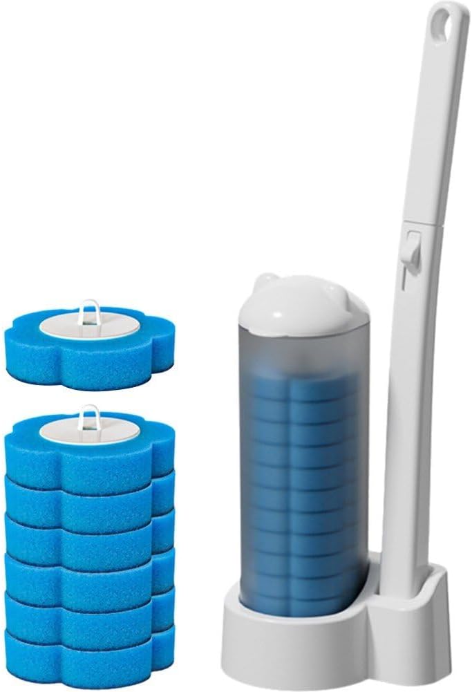 18-teiliges Einweg-toilettenbürsten-set, Mit Langem Griff Zur Wandmontage, Nachfüllpackungen Für Toilette, Waschbecken Und Badewanne