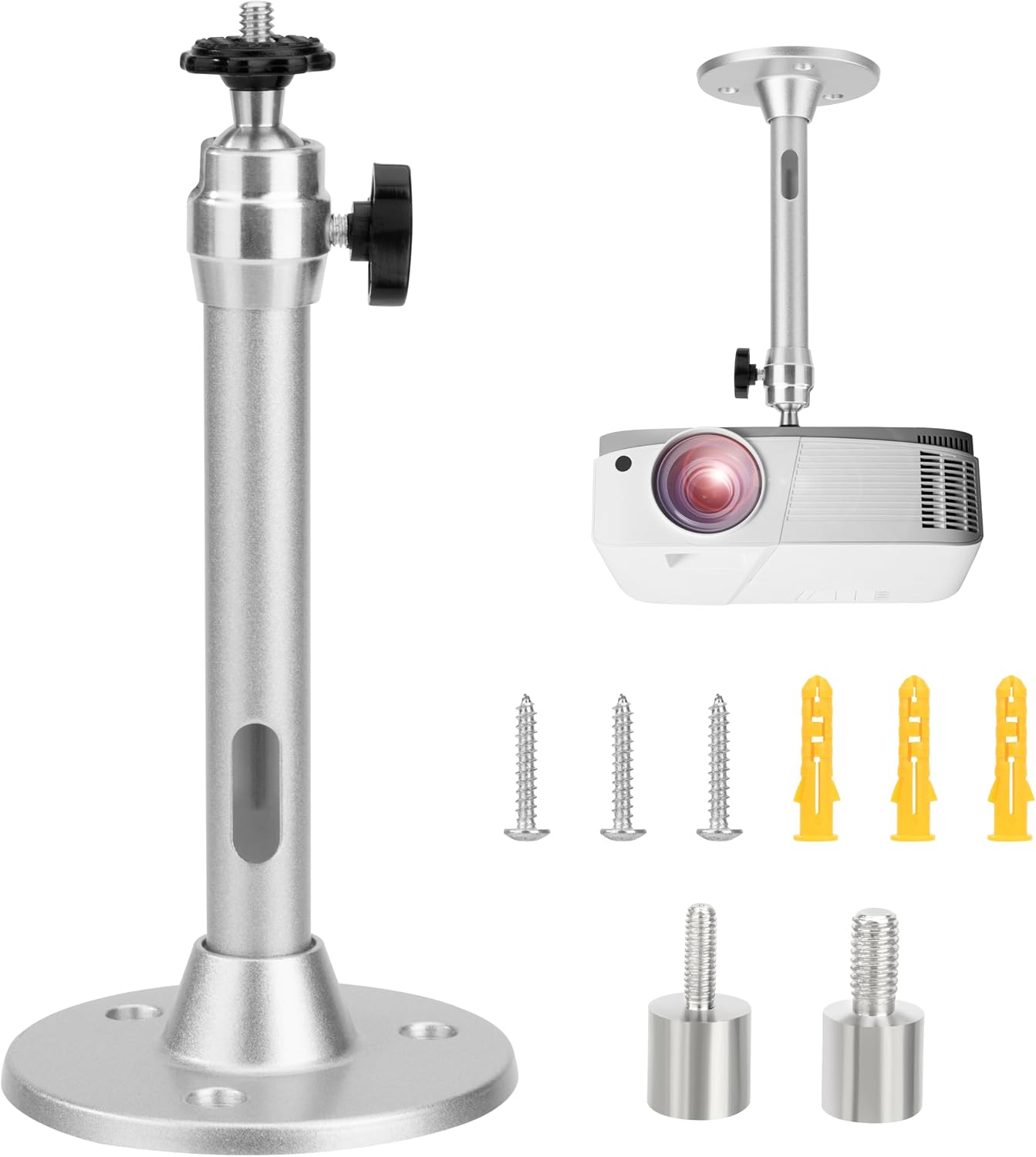 Mini-projektorhalterung, Deckenhalterung, 360° Drehbarer Videoprojektor Für Mini-überwachungsvideoprojektoren, Maximale Traglast 5 Kg, 18 X 8,8 Cm