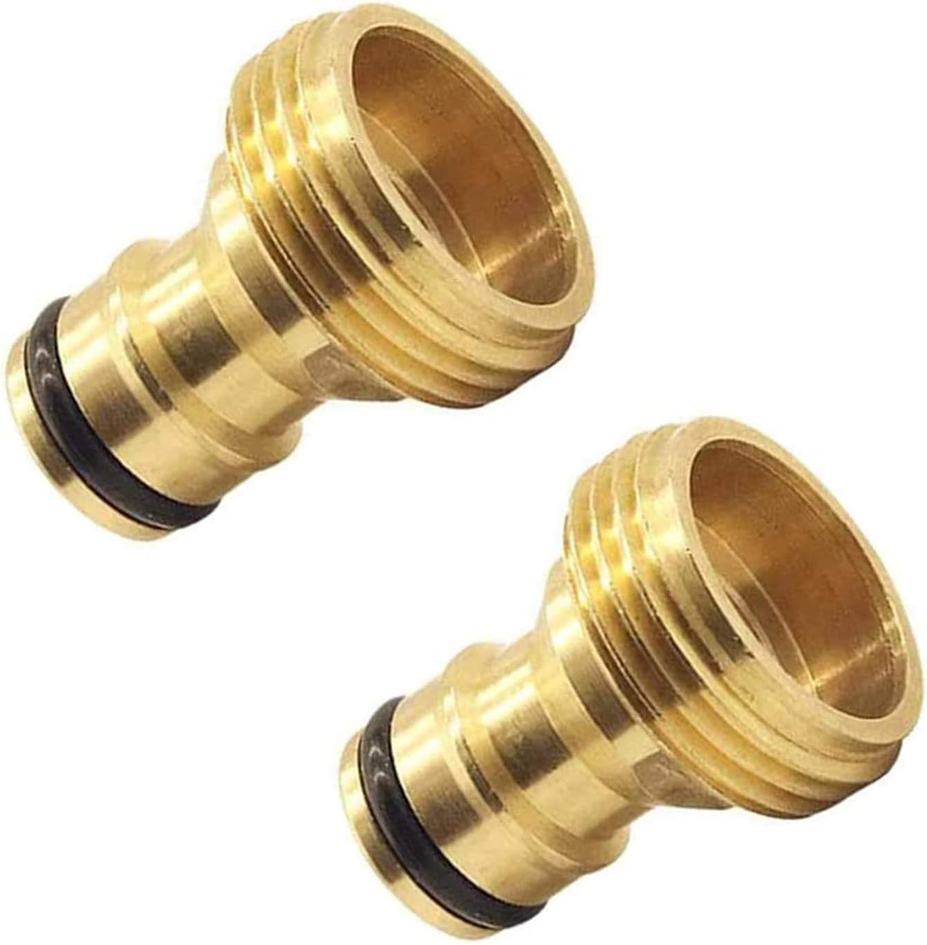 Ct 2-teiliger Gartenschlauch-schnellanschluss 3/4 Zoll Messing-außengewinde Schlauchdüse Schnellanschlussadapter