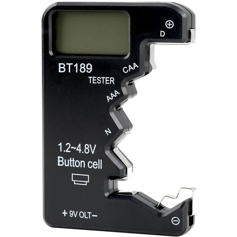 Mini-universal-digitalbatterietester Aus Abs Mit Hochauflösendem Lcd-bildschirm, Kompatibel Mit Dc-batterien Der Typen Aa, Aaa, N, Lr44, 9v Und 6f22 Für Das Energiemanagement In Elektronischen Geräten