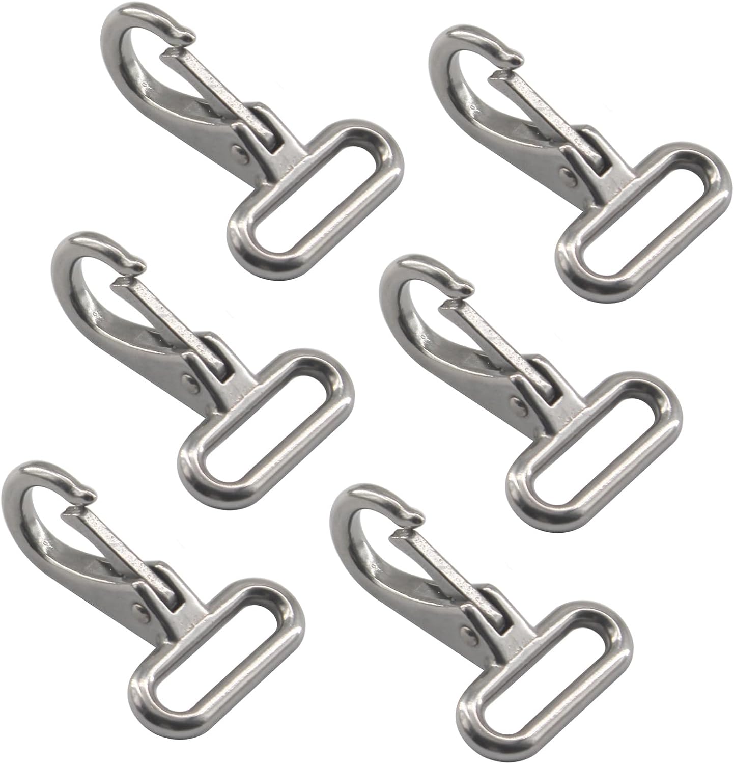 Set Mit 6 Schnellverschluss-ösenhaken Aus Edelstahl 304 Für Boote, Takelage Und Yachten
