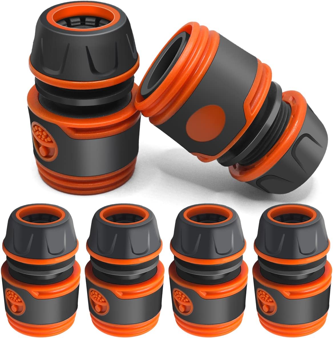 Set Mit 6 Schlauchverbindern, 13 Mm (1/2"), Für Anfang Und Ende Des Schlauchs, Kompatibel Mit Allen Originalteilen Des Systems, Uv- Und Frostbeständig … (schlauchverbinder)