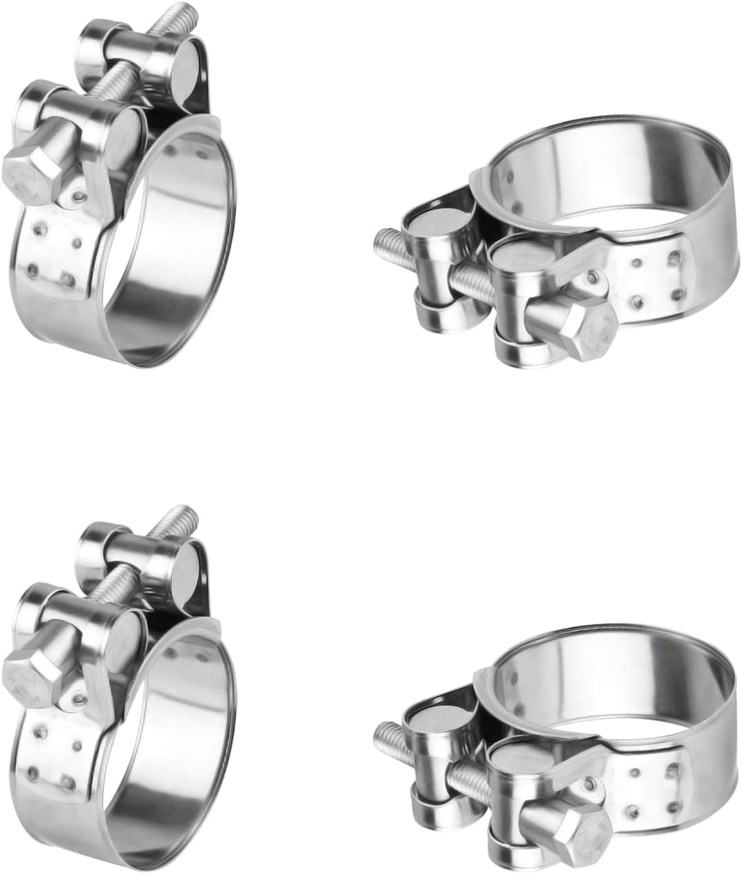4 Stück Verstellbare Schlauchschellen 26-28 Mm, Edelstahl-schlauchschellen, Metall-schraubschlauchschellen, Schlauchbolzen Für Benzin-, Diesel- Und Schwimmbadschläuche