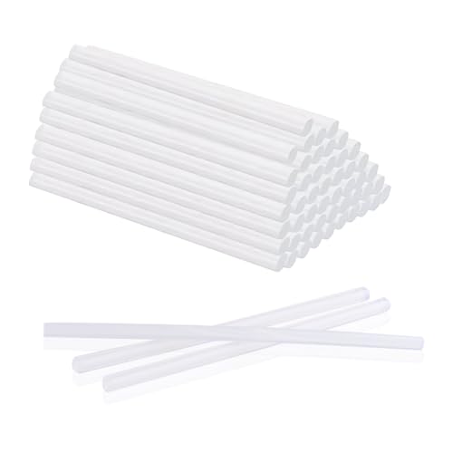 Packung Mit 53 Heißklebesticks, Ø 7 Mm X 190 Mm, Transparent, Für Heißklebepistolen, Heimwerken, Reparaturen Und Dekorationen