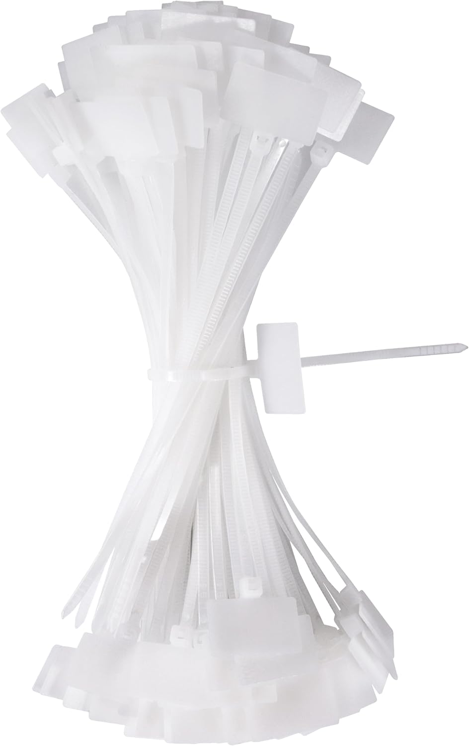 Weiße Kabelbinder 150 Mm X 3 Mm, Kabelclips Aus Kunststoff, Kabelbinder-etikettenorganizer Für Kabelmanagement, Gartenarbeit, 100 Stück