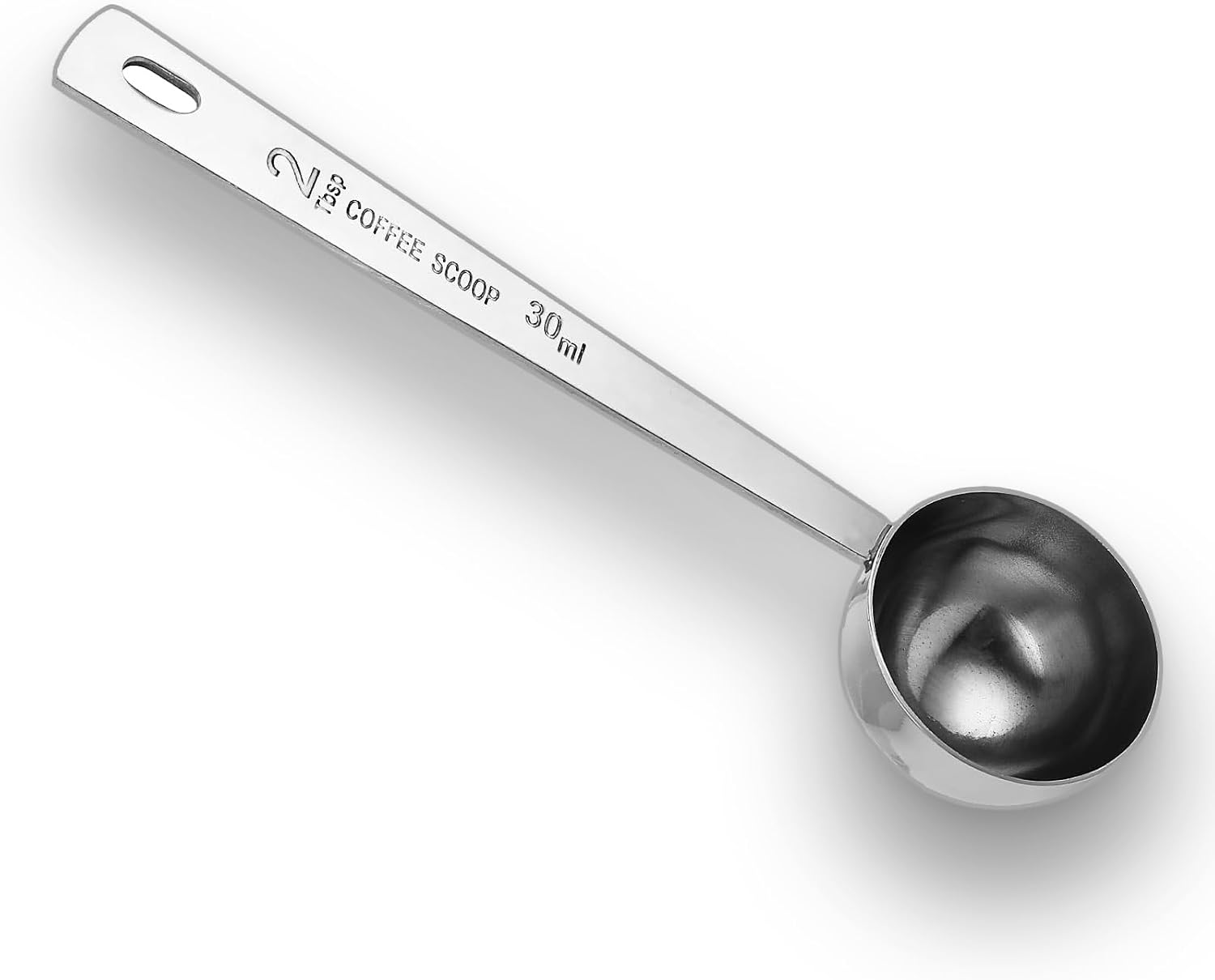 Kaffeemesslöffel, 30 Ml, Messlöffel Mit Langem Griff, Runder Messlöffel Aus Edelstahl Für Gemahlenen Kaffee, Espresso, Tee, Zucker Und Milchpulver
