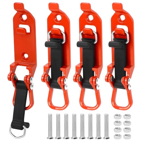 4-teiliger Schaufelhalter, Schaufelstütze Für Dachgepäckträger, Orange, Mit Schrauben Und Muttern